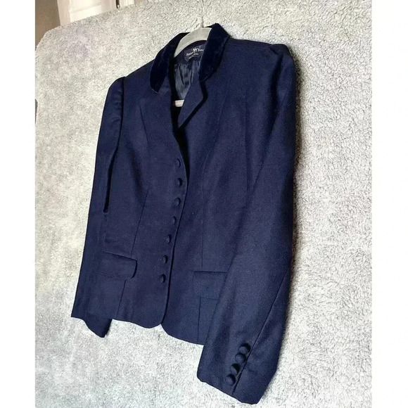 Hunter's Run Women's Wool Riding Equestrian Jacket Blue - Small - Picture 6 of 8